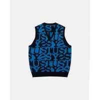 스투시 Stussy STACKED 스웨터 VEST Dark