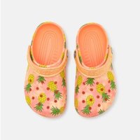 위트 크록스 CROCS 클래식 풀 파티 클로그 키즈 파파야 코랄