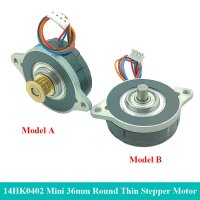 Mini Round Thin Stepper Motor 0 9 Degree 2-Phase 4-Wire Stepping Motor Dual Ball Bearing Sh