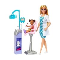 Barbie Careers 금발 치과 의사 인형 Playset 액세서리 세트 Toys