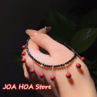 Anklet Hand-made DIY Natural Hetian Jade Round Beads Tourmaline Pearl Accessories Rare Foot Decorati