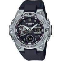 Casio 신품 카시오 남성 G 쇼크 G-스틸 슬림 레진 스트랩 아날로그 시계 GSTB400-1A