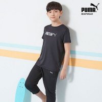 푸마 주니어 남아 데일리 홈웨어 2종세트블랙 PMJYIBL24