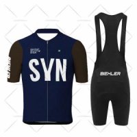 BIEHLER-사이클링 저지 세트 SYN 여름 통기성 자전거 유니폼 야외 도로 의류 MTB Maillot 승마 스포츠웨어