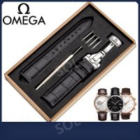 노브랜드 오메가 호환 시계줄 OMEGA 스트랩 가죽 밴드-Q