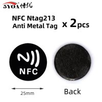 NFC 태그 안티 메탈 스티커 56MHz 배지 금속 키 토큰 순찰 범용 라벨 2 개 NFC213 13 ISO14443A 213