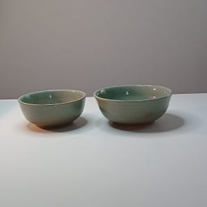 청자 밥,국그릇세트2ps 도자기, 봉봉 흙 이야기_도예공방