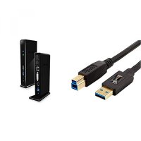 ICY BOX Notebook DockingStation with USB 3.0 for 2 Monitors HDMI DVI USB Hub LAN Black &amp; Amazon