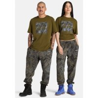 팀버랜드 3562594 Timberland MARINES CAMO 프린트 스택 로고  티셔츠 다크 올리브