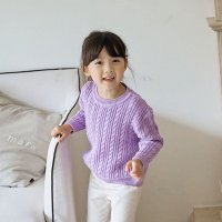 돌 아기니트 여아 남아 유아 아동 라운드 꽈배기 티셔츠 3 아이