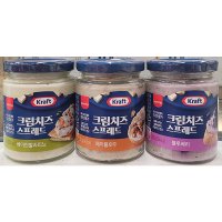 KRAFT 크래프트 크림치즈 스프레드 200g 1 베이컨 할라피뇨 2 메이플 호두 3 블루베리 미국 1 베이컨 할라피뇨 1개