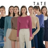 10 추가적립TATE 23FW 여성 오가닉 코튼 100 어텀 멜로우 티 컬렉션 7종