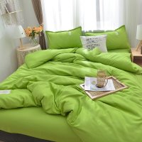 무채색 침대 시트 이불은 침구 4종 세트이다 녹색