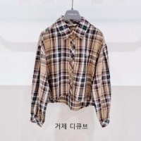 레노마키즈CB01여아크롭체크블라우스 R2331B352