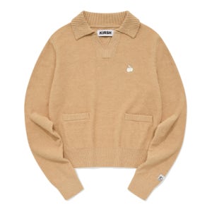 [키르시] 모노 체리 우먼 카라 니트 [샌드] KURFCNT530MSDA