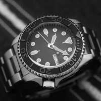 Skx 007 시계 스테인리스 스틸 케이스 사파이어