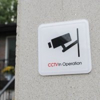 깔끔한 씨씨티비녹화중 표지판 심플 세련된 CCTV 안내표지판