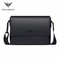 서류 가방 WILLIAMPOLO 남자 어깨 가방 Crossbody 가방 다기능 남