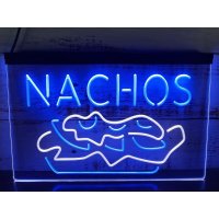 Nachos Caf Dual Color LED Neon Sign