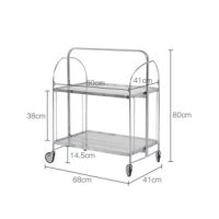 빈티지 가구 커피 테이블 접이식 선반카트 68x41xH80cm