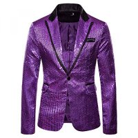 Prom Set Men 39 s Casual Coats Solid Leather Single Breasted Blazers Jacket Slim Lapel Heavy Duty R
