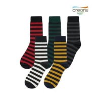 MUSINSA STANDARD 스트라이프 크루 삭스 5팩 멀티 STRIPE CREW SOCKS MULTI 293960