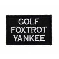 Golf Foxtrot 양키 자수 패치 밀리터리 전술 의류 액세서리 백팩 암밴드 스티커 선물 장식 패치125444