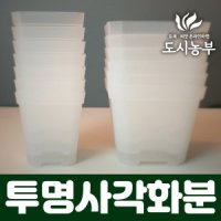 사각플분 투명사각화분 플라스틱 모종화분 도시농부 화분