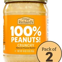 땅콩 100 무첨가 땅콩버터 무설탕 무염 케토 Crazy Richard s Peanut Butter 453g 2개 세트