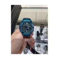 카시오 G-SHOCK 남성용 카본 버추얼 월드 BLE 청록색 Ana-Digi 시계 GAB001G-2A