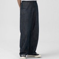 TOFFEE 내츄럴 린넨 데님 와이드 팬츠 WASHED NATURAL LINEN DENIM WIDE PANTS L