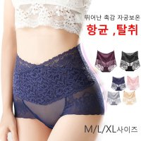 여성팬티 하이웨스트 레이스 팬티 노라인레이스팬티 배를 보정하고 힙업 - UnKnown