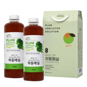 직접 농사지은 매실로 담근 하동 매실청 선물세트 900ml 2병