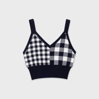 제로스트릿 9 8예약배송 체크 브이넥 뷔스티에 CHECK V-NECK BUSTIER