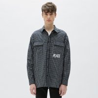 플랙 PLAC MENS PLACE CHECK SHIRTS PWON1LSL30M0B7