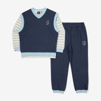 휠라키즈 FILA KIDS DID 아동 에센셜 플러스 조끼 트레이닝 상하복 세트 FK2FSF3301M