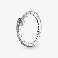 명품판도라반지20130402 Authentic Pandora Sparkling Overlap Ring size 5 50