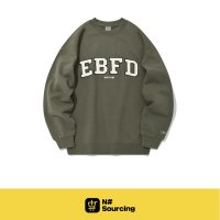 이벳필드 EBFD 아치 부클 맨투맨 딥카키 남여공용