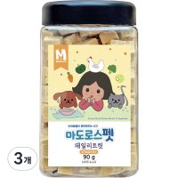 마도로스펫 반려동물 데일리트릿 동결 건조 간식 90g  3개  닭가슴살 + 채소 혼합맛