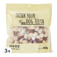 Think your dog teeth 강아지 본 껌 600g  3개  오리우유