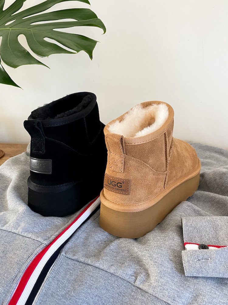 UGG 어그 UGG 키즈 울트라 미니 플랫폼 부츠 체스트넛 1157791K-CHE