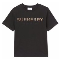 버버리 BURBERRY 체크 Brand Logo 자수 키즈 반팔 티셔츠