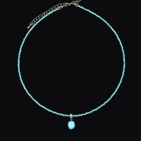 HAZINA Howlite Necklace - skyblue - 하울라이트