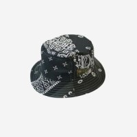 캐피탈 반다나 패치워크 숏 칼라 버킷햇 Kapital Bandana Patchwork Short Collar Bucket Hat Bl