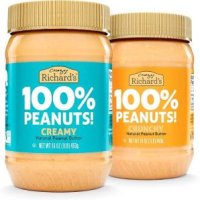 땅콩 100 무첨가 땅콩버터 무설탕 무염 케토 Crazy Richard s Peanut Butter 453g 2종세트