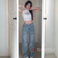 지9차이나 하이 스트리트 디스트로이드 청바지