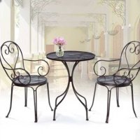 야외 철제 의자 테이블 북유럽 엔틱 카페 테라스 정원