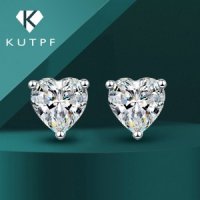 모이사나이트 귀걸이 다이아귀걸이 다이아몬드 랩다이아 리얼 하트 컷 스터드 moissanite 925 스털링