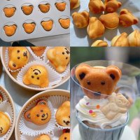 일본식 만화 곰 마들렌 베이크웨어 베이킹 금형 팬더 케이크 장식