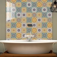 접착식 타일 시트지 방수 바닥 벽 스티커 화장실 포인트지 DIY 욕실 평면 장식 스티커